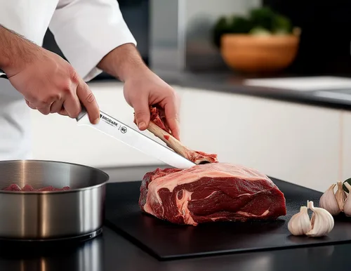 Miniatura 6 de BRODARK Cuchillo deshuesador de 7 pulgadas, deshuesado para cortar carne con mango de espiga completa, filete de acero inoxidable de alto carbono