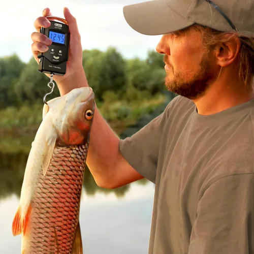 Miniatura 7 de Dr.meter Báscula de Pescado Báscula de Equipaje Equipo de Pesca - 110lb Pantalla LCD Digital Retroiluminada con Cinta Métrica Incorporada - Báscula