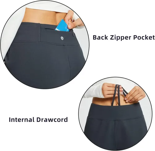 Miniatura 4 de BALEAF Pantalones con forro polar para mujer, resistentes al agua, pantalones térmicos para correr, senderismo