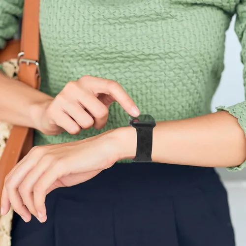 Miniatura 4 de Correa de silicona grabada compatible con Apple Watch de 1.496 pulgadas, 1.575 pulgadas, 1.614 pulgadas, bonita correa deportiva impresa con láser