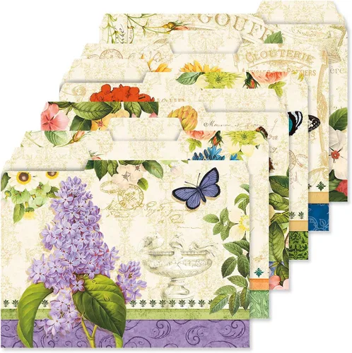 Miniatura 10 de Current Bee Friends - Paquete económico de carpetas de archivos, juego de 24 a granel, 6 bonitos diseños decorativos, pestañas de corte de 1/3