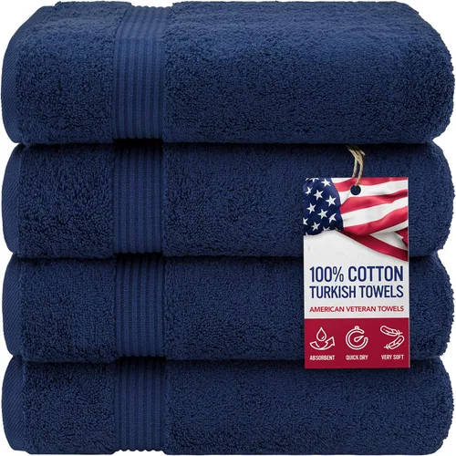 Miniatura 53 de Toalla American Veteran, Juego de Toallas de Mano para Baño de 4, 100% Conjunto de Toallas de Mano Turcas de Algodón, Toallas de Mano Suave