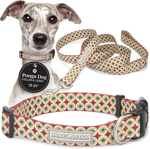 Miniatura 89 de Lucky Love Dog - Collar de perro ajustable con hebilla de fácil clic para los grandes, duradero y cómodo para perros machos y hembras, collar