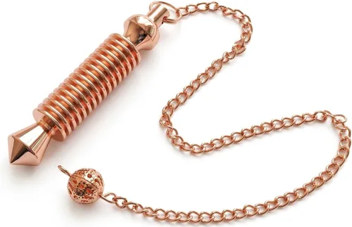 Miniatura 22 de Péndulo de cono de cobre de 12 facetas para curación de Reiki, radiestesia y equilibrio de chakras, herramienta de adivinación y meditación