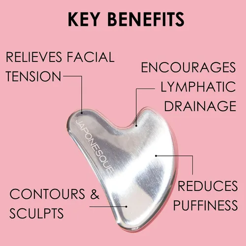 Miniatura 8 de JAPONESQUE SKINTherapy - Herramienta de contorno facial en V para drenaje linfático, masaje facial, alivia la tensión y mejora la absorción