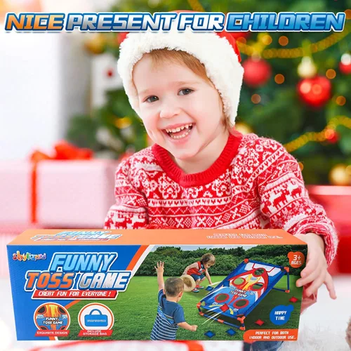 Miniatura 7 de Juego de lanzamiento de bolsas de frijoles para niños, regalo ideal para niños de 3 a 8 años. Juguetes exteriores para niños y niñas de 3, 4, 5, 6