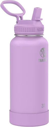 Miniatura 32 de Takeya Actives - Botella de agua de 24 onzas con tapa con popote, aislamiento de acero inoxidable de doble pared, apta para lavavajillas y sin BPA