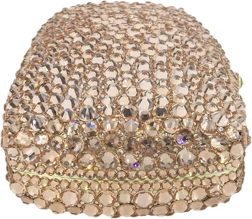 Miniatura 8 de Boutique De FGG Bolsos de noche para mujer, bolsos de boda de cristal con picos