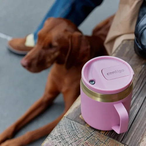Miniatura 6 de Contigo SnapSeal - Botella de agua de acero inoxidable de 14 onzas con aislamiento al vacío con tapa de cierre automático a prueba de fugas