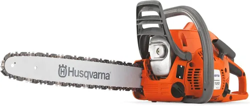 Husqvarna Motosierra de gas Mark III de 120 cc, motor X-Torq de 2 ciclos, motosierra de 14 pulgadas con engrasador automático, para corte de madera
