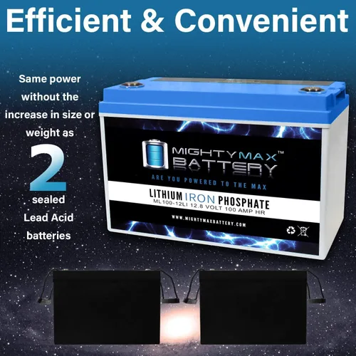 Miniatura 7 de Mighty Max Battery 12V 100AH Batería de litio de reemplazo para paneles solares fotovoltaicos Renogy