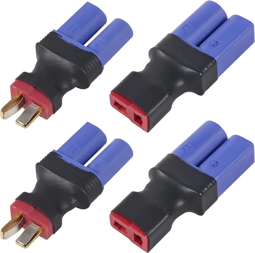4 unids EC5 a T-Plug Deans Estilo Macho Hembra RC Adaptador EC5 Macho a T-Plug Hembra, EC5 Hembra a T-Plug Macho para RC Lipo Batería