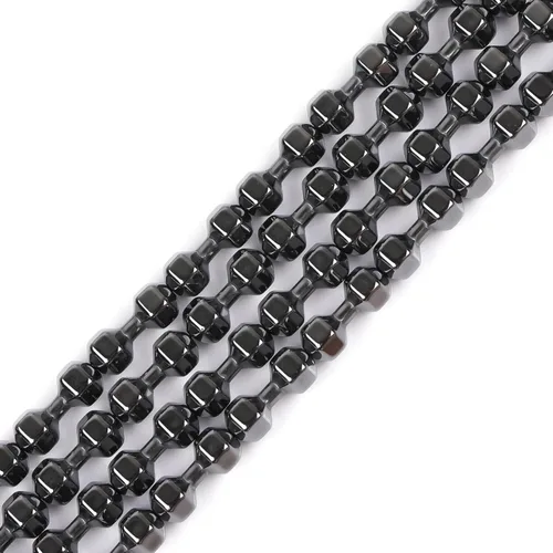 Miniatura 43 de HAAMIIQII 35 piezas de cuentas de gema suelta de hematita negra natural de 12 mm en forma circular, cuentas de piedra espaciadora para hacer