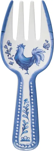 Miniatura 4 de UP ware Blue Rooster - Servidores de ensalada de melamina, juego de utensilios para servir, incluye tenedor y cuchara para tirar ensalada, pasta