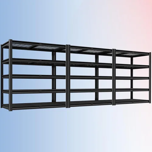Miniatura 11 de PrimeZone Estantería de garaje resistente de 40 pulgadas de ancho, 2200 LBS, estantes de almacenamiento de 4 niveles, estante de alambre de metal