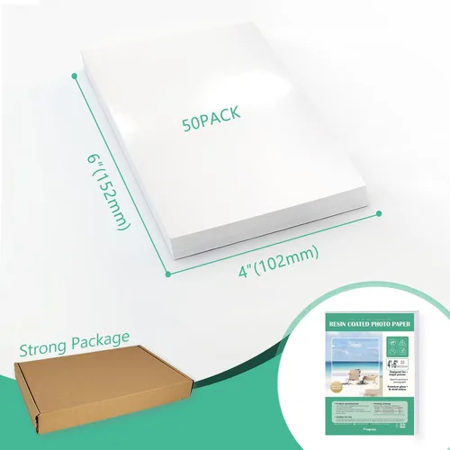 Miniatura 7 de Papel fotográfico RC brillante ultra premium, papel fotográfico profesional y pesado recubierto de resina metálica, impresora de inyección de tinta