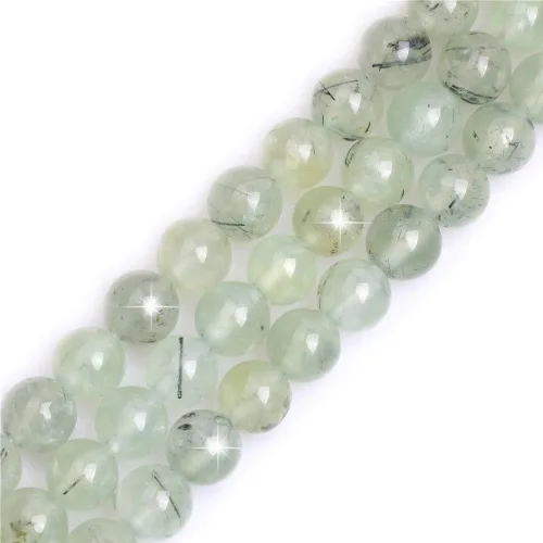Miniatura 7 de GEM-Inside - Cuentas redondas de ágata de ónix azul claro natural de 0.394 pulgadas (0.394 in) con agujero grande para hacer joyas, suministros