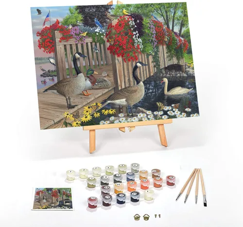 Miniatura 12 de Ledgebay Kit de Pintura por Números DIY para Adultos con Lienzo Enmarcado, de Principiante a Avanzado, los Kits Incluyen Juego de Pintura Acrílica