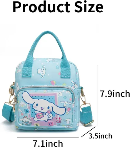 Miniatura 2 de Linda bolsa de lona con dibujos animados, mochilas bandolera para niñas, mochila con correa ajustable, los mejores regalos para ella