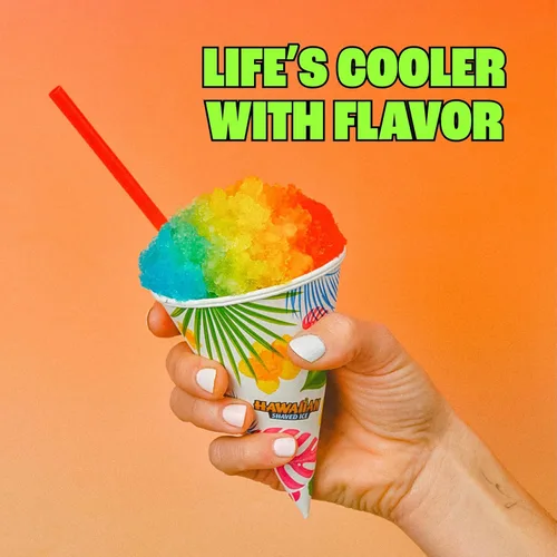 Miniatura 9 de Hawaiian Shaved Ice, Máquina Trituradora de Hielo y Paquete de Jarabes para Fiesta , Blanco