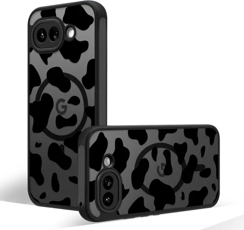 Miniatura 47 de Funda magnética para Google Pixel 10A [Compatible con MagSafe] Funda con patrón floral de flores negras para mujeres y niñas, con borde de TPU Rama