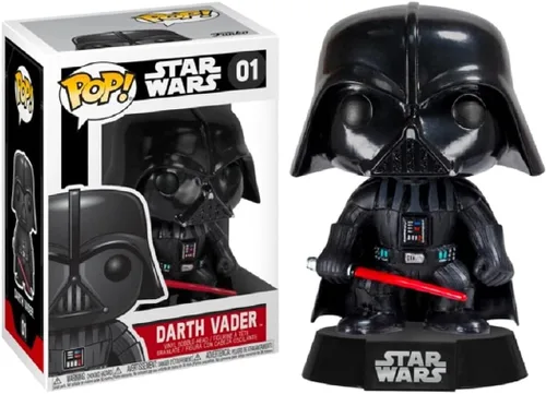 Miniatura 2 de POP Star Wars: Figura clásica de vinilo de Darth Vader 01 Funko Pop (incluye funda protectora compatible con caja de pop box), multicolor, 3.75