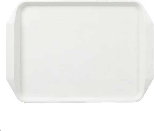 Miniatura 8 de Bandejas de plástico blanco para servir comida rápida, 16.9 x 12 pulgadas, juego de 4