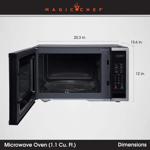 Miniatura 3 de Microondas de encimera de acero inoxidable con toque digital de 1.1 pies cúbicos
