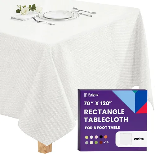 Miniatura 33 de Gee Di Moda - Mantel rectangular de 60 x 84 pulgadas – Mantel rectangular de poliéster lavable para mesa de 5 pies