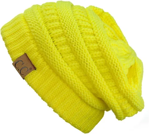 Miniatura 584 de C.C Trendy Warm Chunky Soft Stretch Cable Knit Beanie