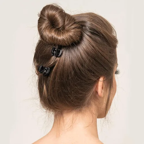 Miniatura 6 de 45 mini pinzas negras para el cabello, ideales para diseñar peinados de niños y adultos, decoración de moños, flequillo de pino, clips de sujeción