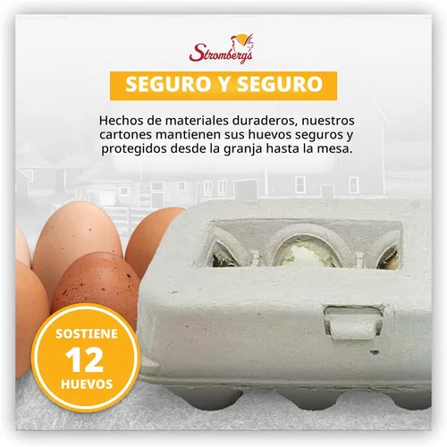 Miniatura 6 de Cartones de Huevo Grandes en Blanco de Stromberg's, Paquete al Por Mayor para Huevos Grandes, Perfectos para Personalización