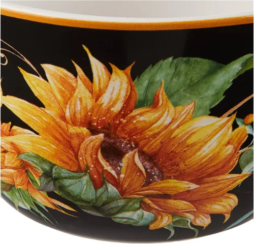 Miniatura 4 de Sunflower Fields - Cuencos de 5.25 pulgadas para helado/postre, 22 onzas, juego de 4 cuencos de cerámica ideales para golosinas congeladas, pudín