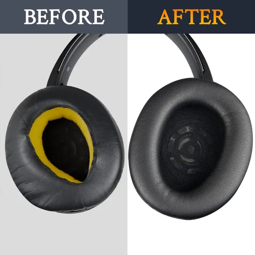 Miniatura 6 de SOULWIT Almohadillas para auriculares Sony WH-CH700N/MDR-ZX780/MDR-ZX770/MDR-10R, piel de proteína suave, espuma de alta densidad, color negro