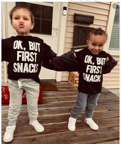 Miniatura 104 de BemeyourBBs Conjunto divertido de sudadera y pantalones de manga larga con letras divertidas para bebé niño y niño