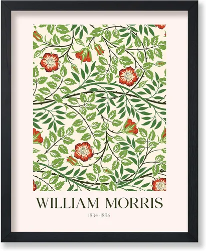 Miniatura 44 de Poster Master Póster vintage de William Morris, estampado de patrón retro de Santiago, arte de flores, arte de patrón textil, regalo para hombres