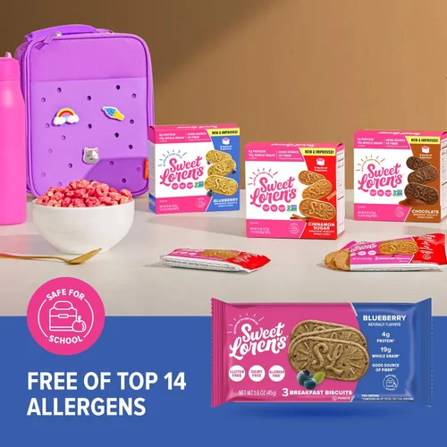 Miniatura 8 de Sweet Loren's Galletas veganas para el desayuno, arándano, 0.18 onzas de proteína, 0.39 onzas de granos integrales, a base de plantas, sin gluten