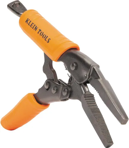 Miniatura 11 de Klein Tools 38663 - Juego de alicates de bloqueo, punta larga de 7 pulgadas y mordaza curvada de 10 pulgadas, alto par de torsión y potencia