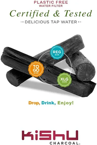 Miniatura 2 de Kishu Charcoal Tamaño regular para jarros. La mejor forma de carbón activado. Cabe en cualquier jarra. Fabricado por artesanos japoneses. La