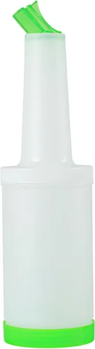 Miniatura 9 de Restaurantware Botella de plástico de almacenamiento de 2 cuartos de galón, con boquilla roja y tapa, botella de almacenamiento de barra, 4 3/4 Rojo