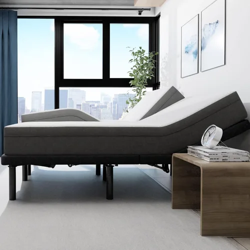Miniatura 15 de Blissful Nights E4 Twin XL - Base de cama ajustable con masaje, anti ronquidos, gravedad cero, estación de carga USB doble, luz nocturna debajo