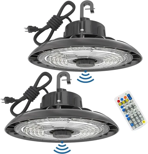 Miniatura 8 de HYPERLITE UFO LED Luz de Alta Bahía con Sensor de Movimiento 21000LM, 150W Luces LED Inteligentes de Alta Bahía con Control Remoto, Luz de Tienda