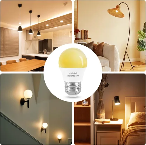 Miniatura 6 de LED Refrigerator Light Bulb 2 Pack，Soft White 2700K 120V 40W Equivalent Appliance Bulb，A15 5W E26 Base Waterproof Fridge Light Bulbs for Freezer