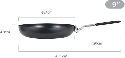 Miniatura 5 de Sartén de hierro fundido antiadherente para acampar al aire libre, cacerola para carne, sartén de 9 pulgadas, utensilios de cocina