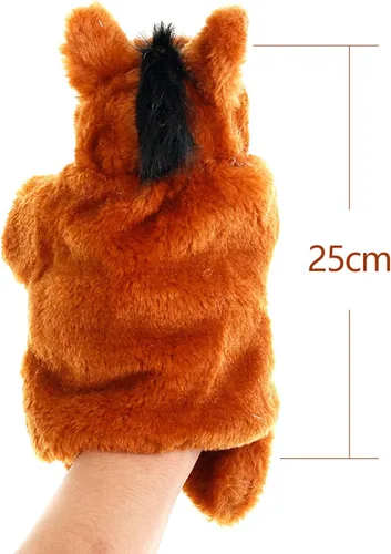 Miniatura 5 de Juguetes de peluche de caballo de mano para niños, animales de peluche suaves, títeres imaginativos de juego de simulación, narración de historias