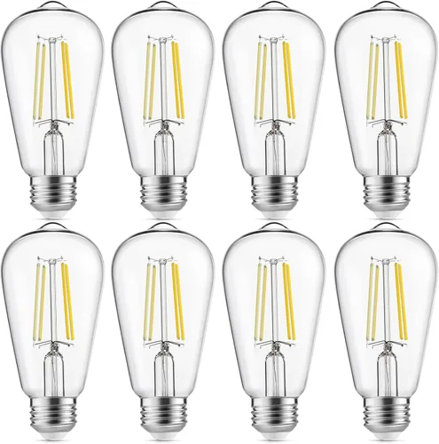 Miniatura 23 de Gozelux – Bombillas LED Edison vintage regulables, 60 vatios equivalentes a 750 lúmenes, 6 vatios, bombillas Edison de luz diurna blanca de 5000K