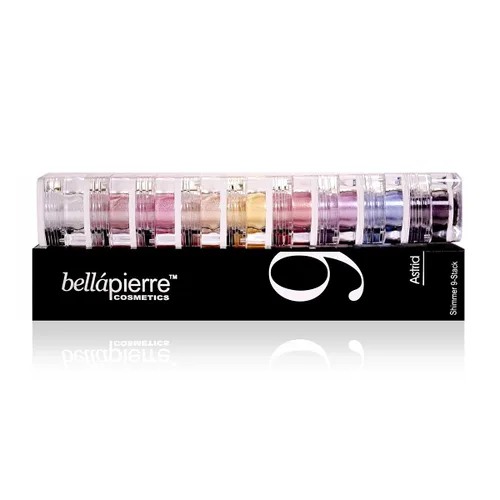 Miniatura 2 de bellapierre Shimmer Powder 9 Stack Sombra de ojos sin parabenos Maquillaje de ojos vegano y libre de crueldad – 9 unidades – Astrid