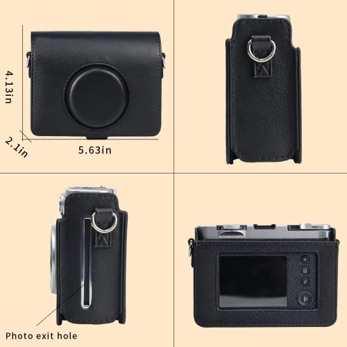 Miniatura 7 de CAIYOULE Mini EVO Funda, Funda protectora para cámara híbrida digital instantánea Fujifilm Instax Mini EVO, accesorios Mini EVO con bolsa de piel