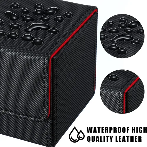 Miniatura 2 de Vicenpal Paquete de 8 cajas de cartas a granel, cajas de cartas de cuero con funda, caja de juego de cartas magnética con fundas para 100 más cartas