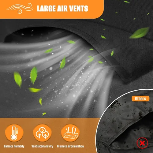 Miniatura 5 de Kovshuiwe Fundas para muebles de patio, juego de 4 piezas para muebles de jardín, terraza, patio, jardín, impermeable, mejorada, 420D, resistente